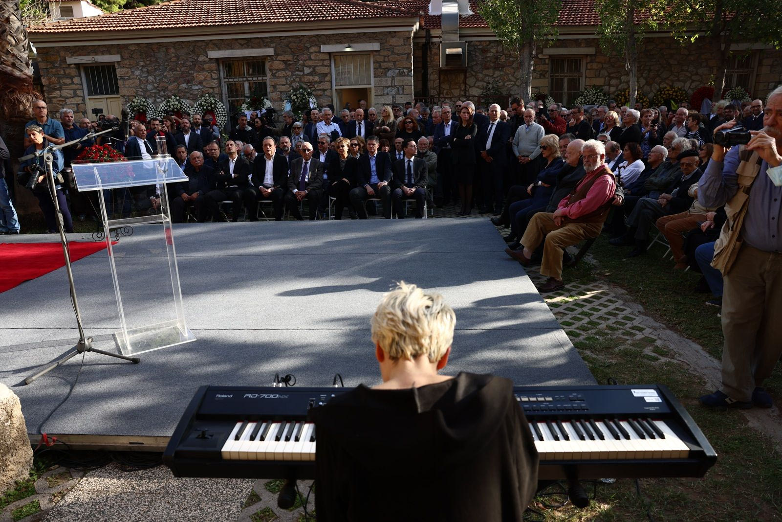 Πολιτική κηδεία του πρώην υπουργού και βουλετή του ΣΥΡΙΖΑ, Αλέκου Φλαμπουράρη στο Πάρκο Ελευθερίας