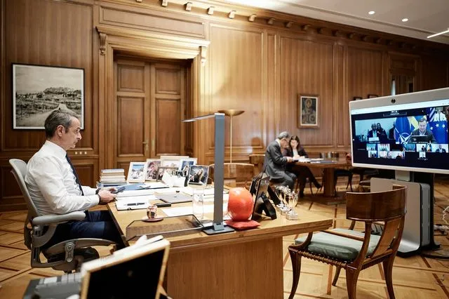 Ο Κυριάκος Μητσοτάκης συμμετείχε στην έκτακτη τηλεδιάσκεψη της ΕΕ για την Ουκρανία