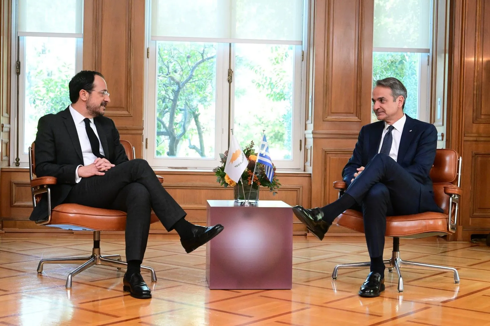 Συνάντηση του Πρωθυπουργού Κυριάκου Μητσοτάκη με τον Πρόεδρο της Κυπριακής Δημοκρατίας Νίκο Χριστοδουλίδη