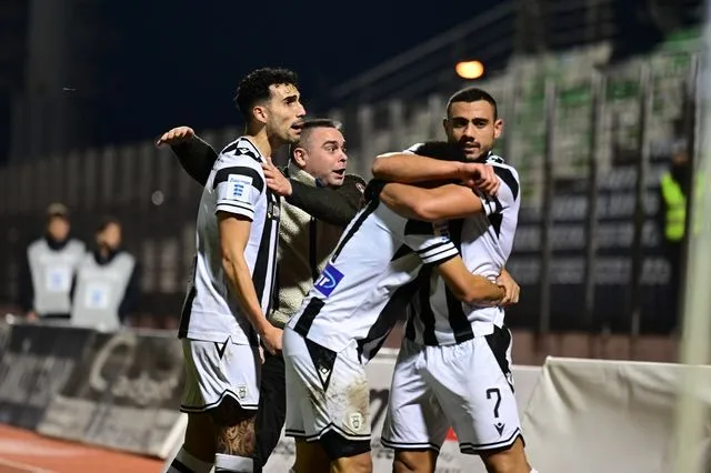 Πανηγυρισμός των παικτών του ΠΑΟΚ στο γκολ κόντρα στον Λεβαδειακό