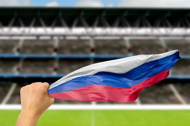 Ρωσική σημαία σε γήπεδο
