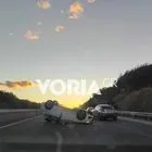 Θεσσαλονίκη: Ανατροπή ΙΧ στην Εθνική Οδό με δύο τραυματίες