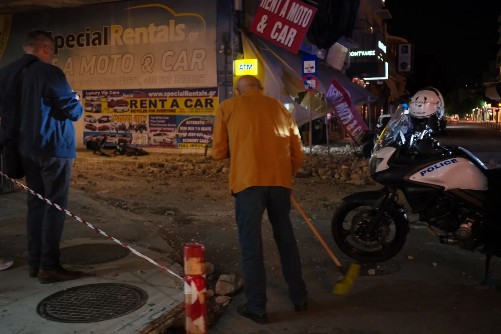 Χανιά Κατέρρευσε μπαλκόνι στο κέντρο της πόλης(ΑΓΓΕΛΑΚΗΣ ΓΙΑΝΝΗΣ/EUROKINISSSI)