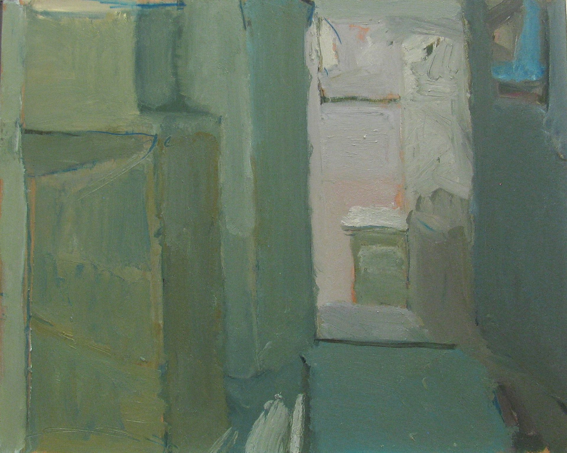 απέναντι. 2025. λάδι σε ξύλο. 40x50εκ