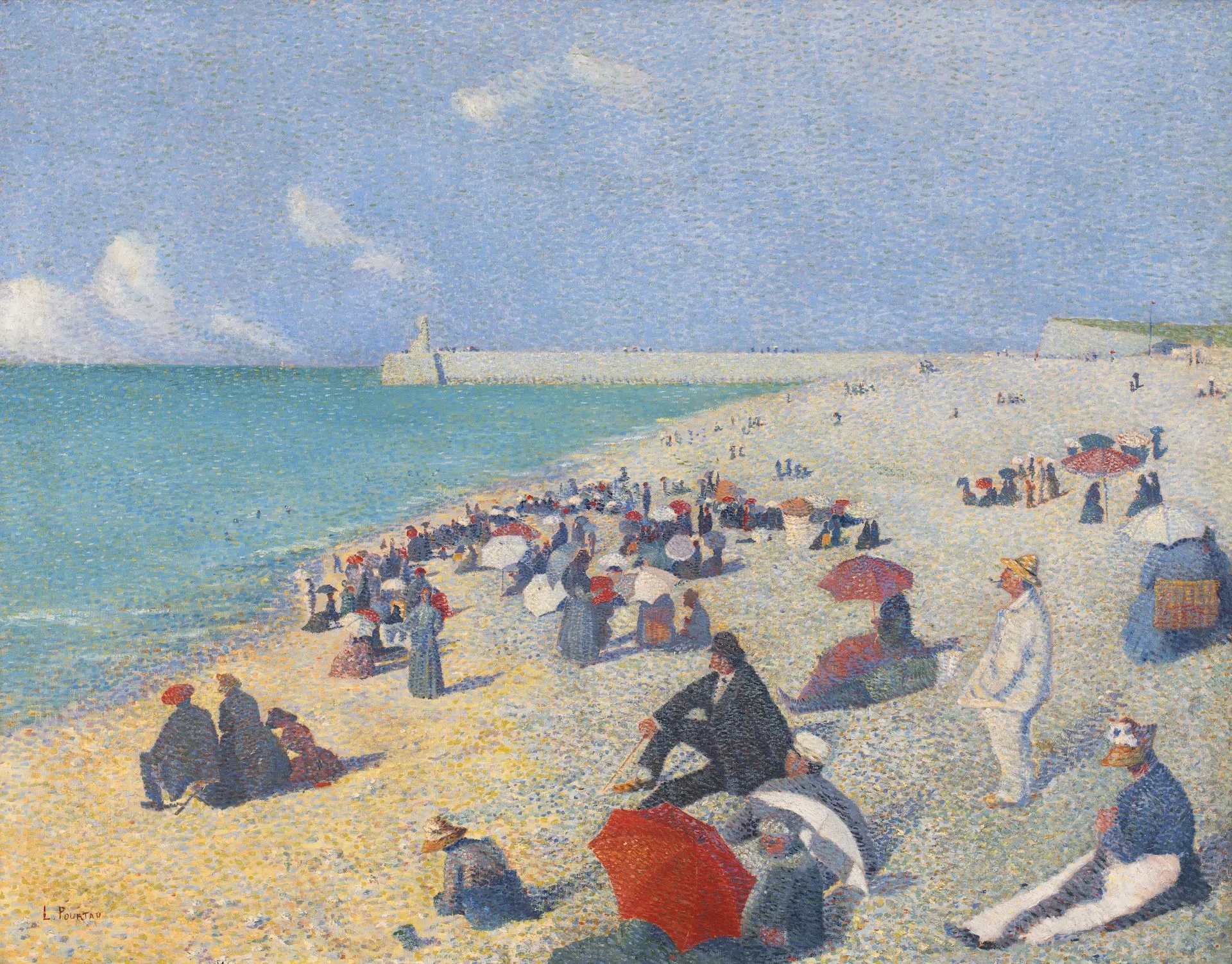 Léon Pourtau (1868-1898),  Σκηνή στην παραλία, 1890-1893.  Λάδι σε καμβά | 73 x 92 εκ. 