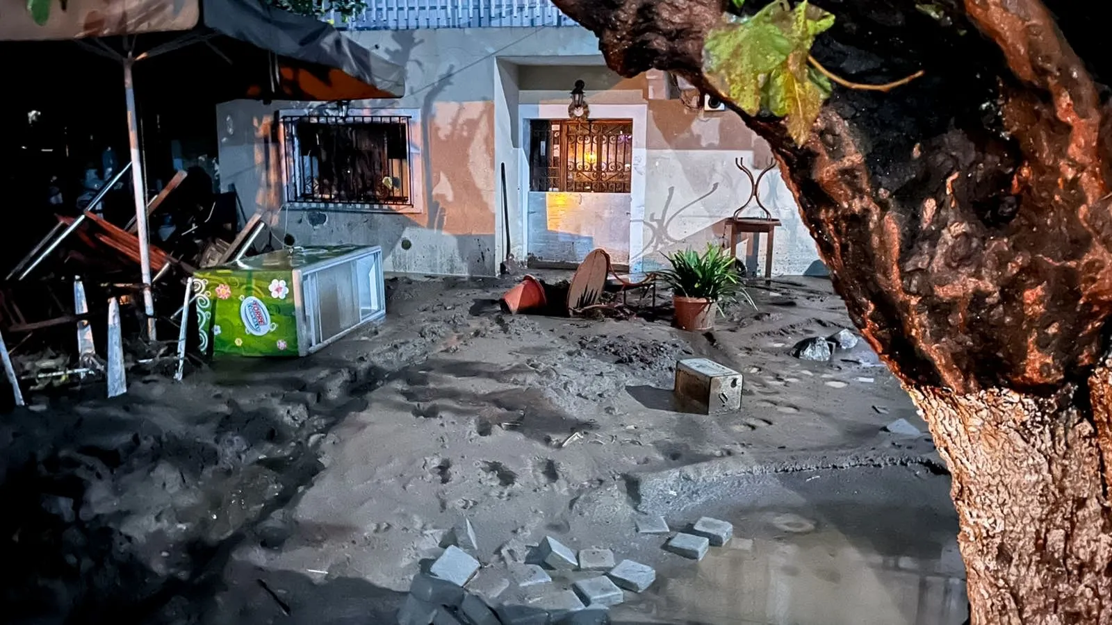 Καταστροφές απο τη κακοκαιρία Byron στη Λακωνία. 