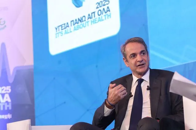 Ο πρωθυπουργός Κυριάκος Μητσοτάκης στο συνέδριο "Υγεία πάνω απ’ όλα 2025