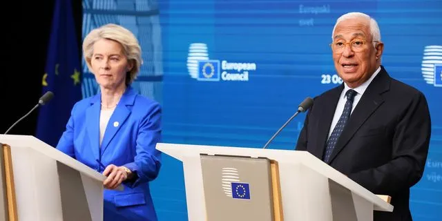 Η πρόεδρος της Κομισιόν Ursula von der Leyen και ο πρόεδρος του Ευρωπαϊκού Συμβουλίου Antonio Costa
