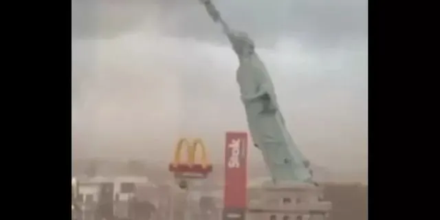 Σκηνές Χόλιγουντ στη Βραζιλία: Κατέρρευσε το… “Άγαλμα της Ελευθερίας”