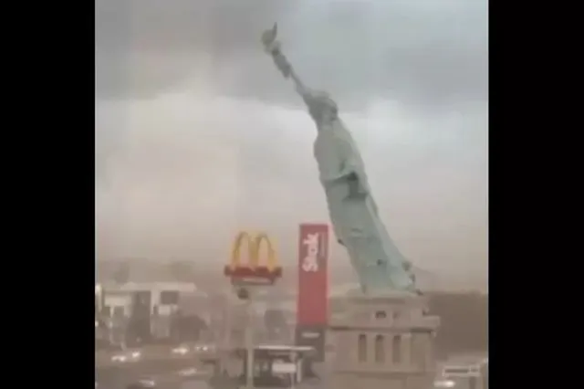 Σκηνές Χόλιγουντ στη Βραζιλία: Κατέρρευσε το… “Άγαλμα της Ελευθερίας”