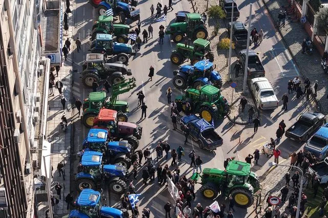 Συλλαλητήριο αγροτών και κτηνοτρόφων στο λιμάνι της Θεσσαλονίκης