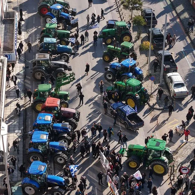 Συλλαλητήριο αγροτών και κτηνοτρόφων στο λιμάνι της Θεσσαλονίκης
