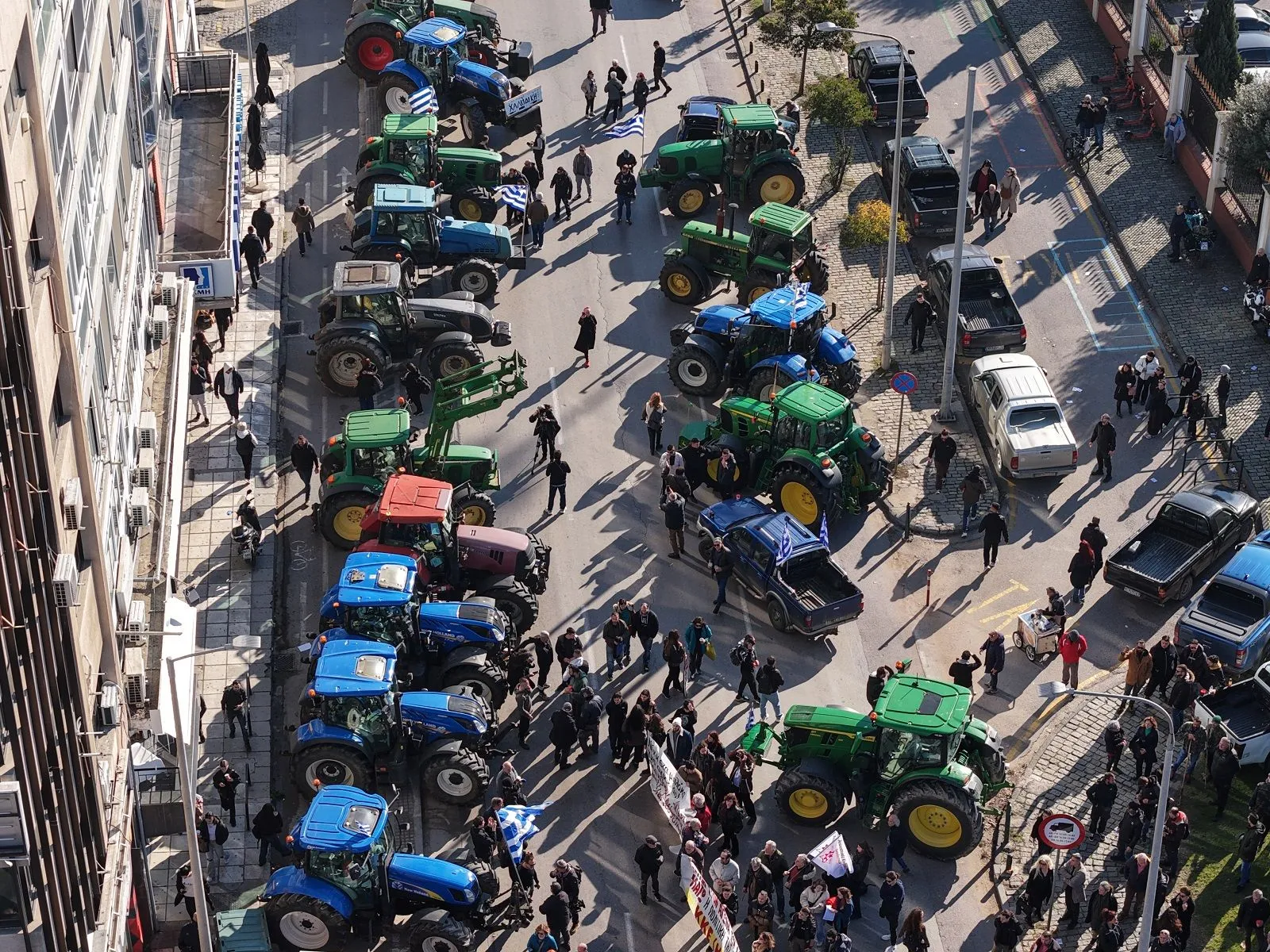 Συλλαλητήριο αγροτών και κτηνοτρόφων στο λιμάνι της Θεσσαλονίκης