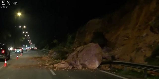 Κλειστή η Λεωφόρος Αθηνών στο Χαϊδάρι λόγω πτώσης βράχων