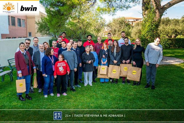 Γιορτινή επίσκεψη αγάπης: Ολυμπιακός και bwin στο Κέντρο Ειδικών Ατόμων η «Χαρά»