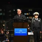 Ο Νίκος Δένδιας στην φωταγώγηση του χριστουγεννιάτικου δέντρου στο Υπουργείο Εθνικής Άμυνας