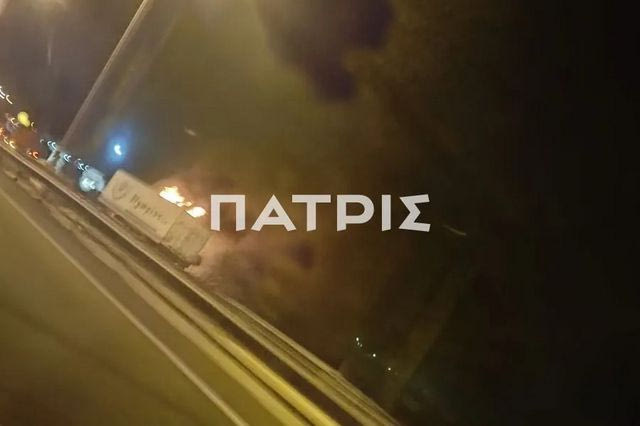 Ηράκλειο: Στις φλόγες φορτηγό στον ΒΟΑΚ