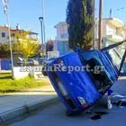 Τροχαίο ατύχημα στη Λαμία μετά από παραβίαση stop – Ένας τραυματίας