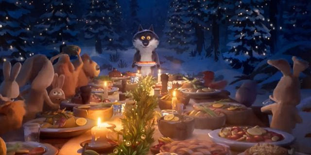 Η χριστουγεννιάτικη διαφήμιση με έναν χορτοφάγο λύκο είναι ό,τι πιο γλυκό θα δεις σήμερα