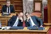 Κ. Μητσοτάκης και Κ. Τσιάρας στα έδρανα της Βουλής