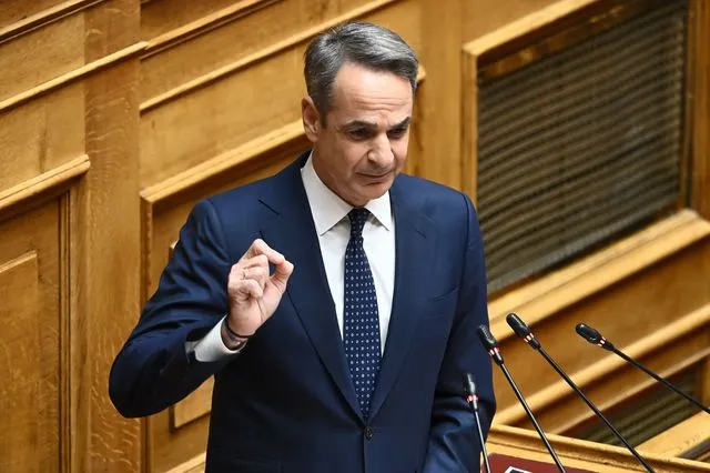 Ο Κυριάκος Μητσοτάκης στη Βουλή