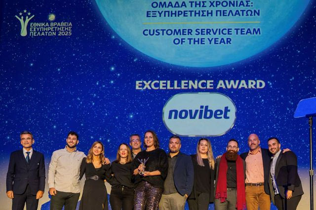 Novibet: «Ομάδα της Χρονιάς» στην Εξυπηρέτηση Πελατών στα HICS Awards 2025