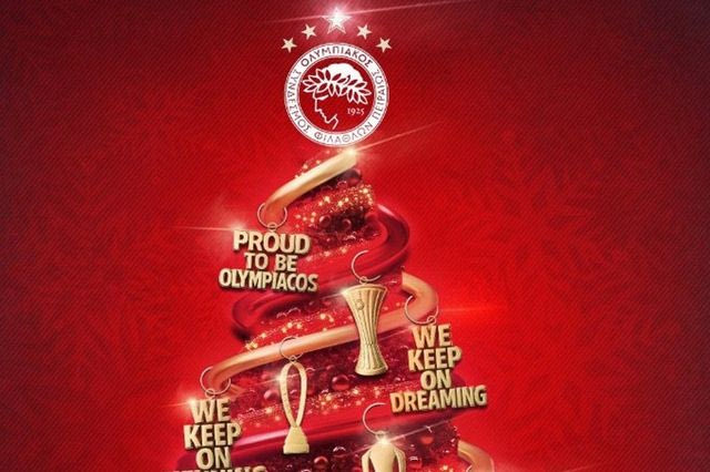 Ευχές του Ολυμπιακού για τα Χριστούγεννα