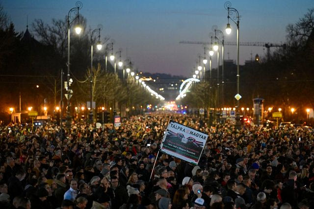 Αντικυβερνητική διαδήλωση στη Βουδαπέστη (φωτογραφία αρχείου)