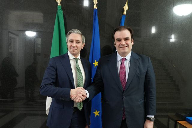 Συνάντηση Πιερρακάκη με Ιρλανδό αντιπρόεδρο: “Εργαζόμαστε για μια ισχυρή, ενιαία και ανταγωνιστική Ευρώπη”
