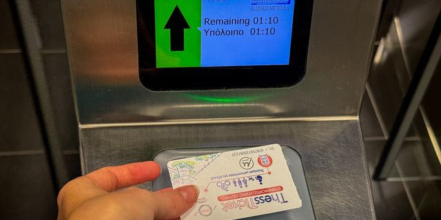 Στιγμιότυπα από το μετρό της Θεσσαλονίκης,