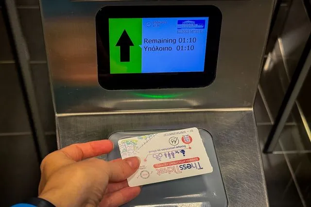 Στιγμιότυπα από το μετρό της Θεσσαλονίκης,