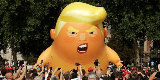 Μπαλόνι με την μορφή του Ντόναλντ Τραμπ σε διαμαρτυρία στο Λονδίνο (φωτογραφία αρχείου)