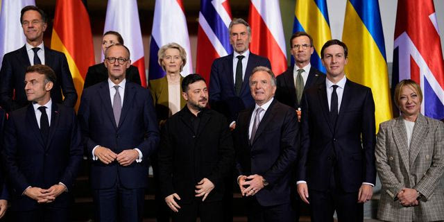 Ευρωπαίοι ηγέτες με τον Πούτιν