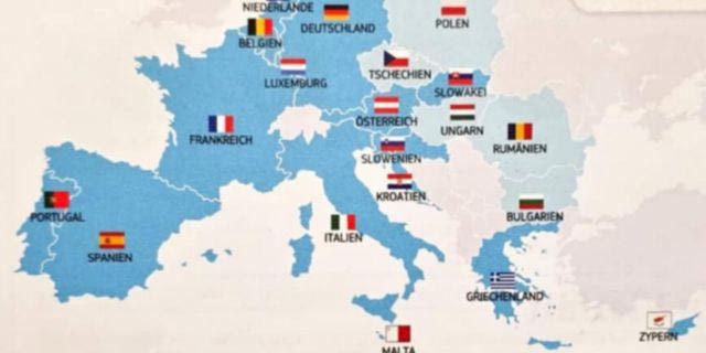 Ο χάρτης που απεικονίζει τα Δωδεκάνησα με τουρκικά χρώματα