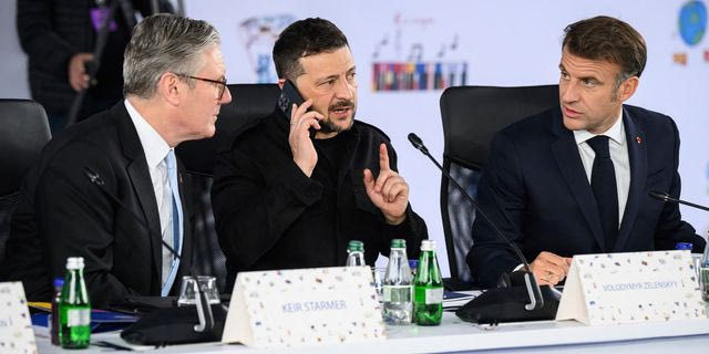 Κιρ Στάρμερ, Βολοντίμιρ Ζελένσκι και Εμανουέλ Μακρόν