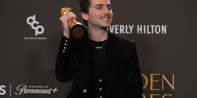 Ο Τιμοτέ Σαλαμέ στη τελετή βραβείων των Golden Globes