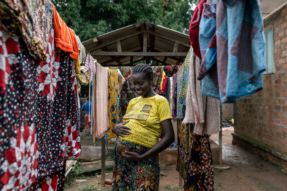 Η Alida Fiossona περιμένει το τρίτο της παιδί στο Bignola, ένα κέντρο αναμονής για εγκύους που έχουν δημιουργήσει οι Γιατροί Χωρίς Σύνορα δίπλα στο νοσοκομείο Batangafo στην Κεντροαφρικανική Δημοκρατία.