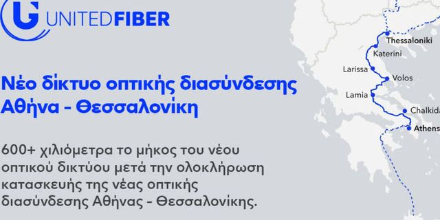 Η κάλυψη FTTH της United Fiber ξεπέρασε τα 850.000 σπίτια και επιχειρήσεις