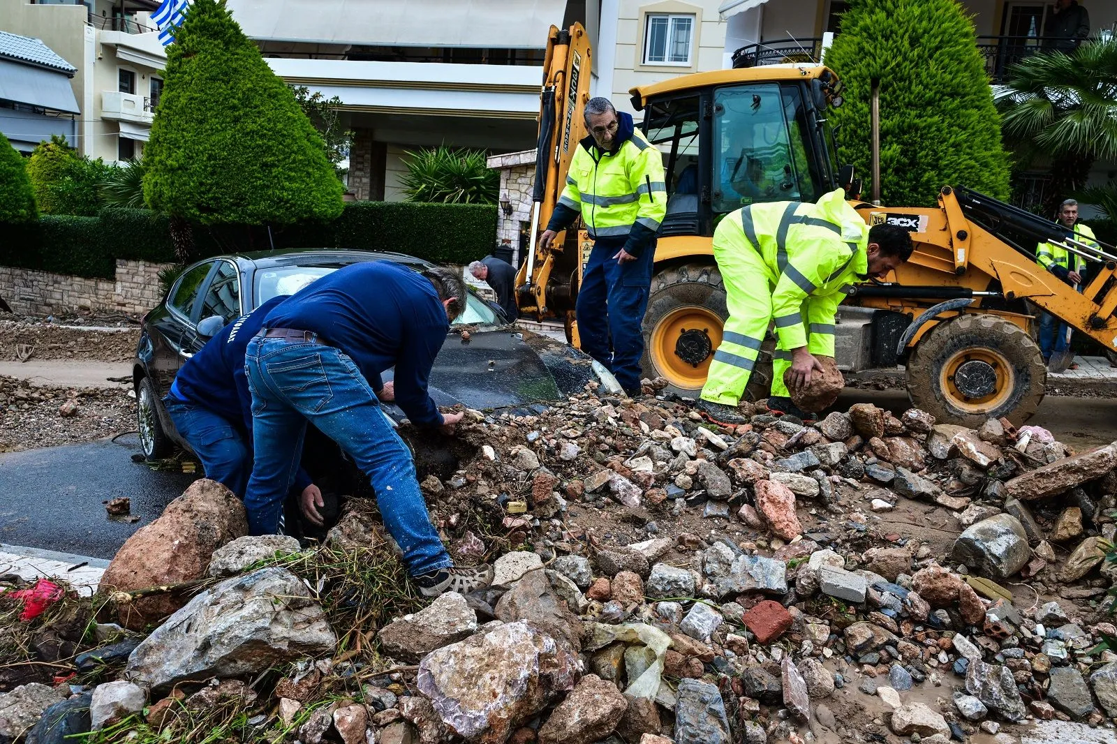 Καταστροφές στην Άνω Γλυφάδα, από την κακοκαιρία