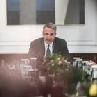 Συνάντηση του Κυριάκου Μητσοτάκη με εκπροσώπους αγροτών στο Μέγαρο Μαξίμου