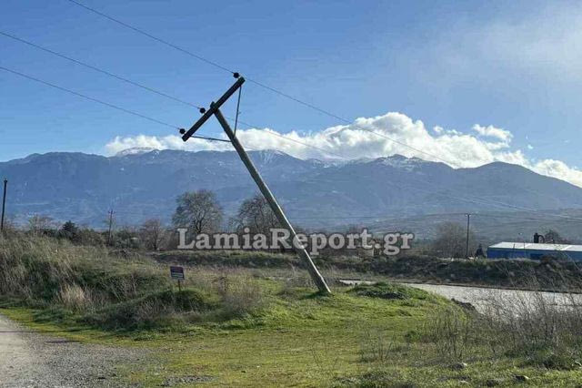 Φθιώτιδα: Έριξαν κολώνες και δέντρα οι θυελλώδεις άνεμοι