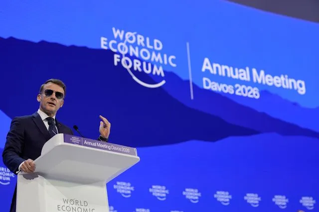 Ο Εμανουέλ Μακρόν στο Νταβός