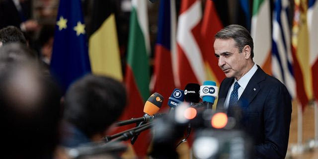 Ο πρωθυπουργός Κυριάκος Μητσοτάκης στην έκτακτη Σύνοδο του Ευρωπαϊκού Συμβουλίου, στις Βρυξέλλες