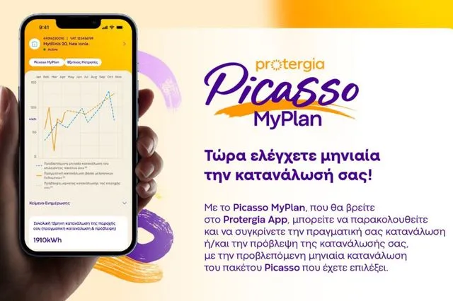 Protergia Picasso MyPlan: κάνει τον έλεγχο του λογαριασμού ρεύματος ακόμα πιο απλό