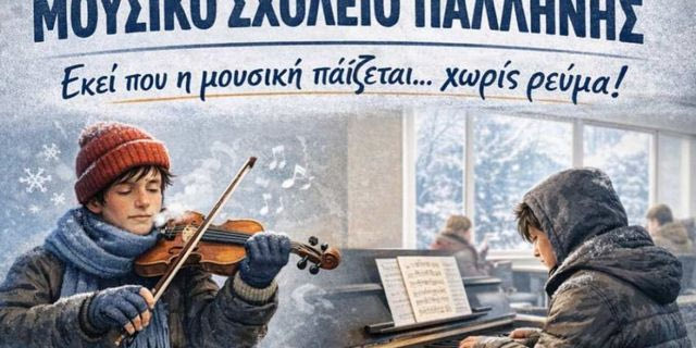Μουσικό Σχολείο Παλλήνης: Παγωμένες αίθουσες λόγω προβλημάτων στο ρεύμα και στη θέρμανση