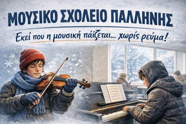Μουσικό Σχολείο Παλλήνης: Παγωμένες αίθουσες λόγω προβλημάτων στο ρεύμα και στη θέρμανση
