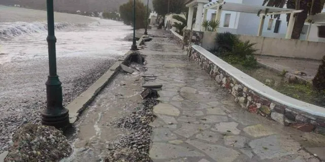 Τήλος: Κηρύχθηκε σε κατάσταση έκτακτης ανάγκης λόγω της κακοκαιρίας