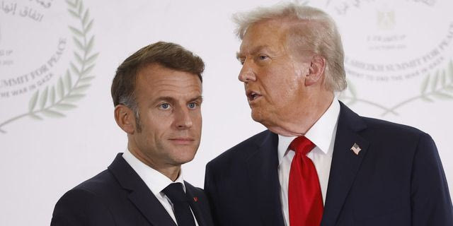 Ο Εμανουέλ Μακρόν και ο Ντόναλντ Τραμπ