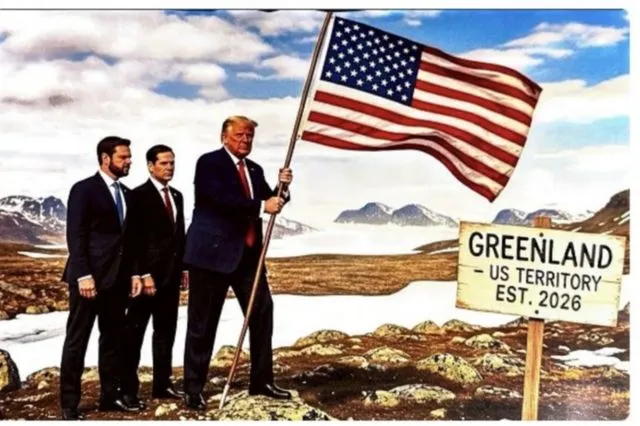 Ο Τραμπ καρφώνει την αμερικανική σημαία στη Γροιλανδία με… AI
