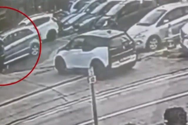 Βίντεο – ντοκουμέντο: Η στιγμή που ο άνδρας παρασύρει την υπάλληλο των ΕΛΤΑ Βριλησσίων